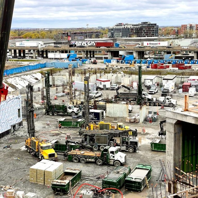 Projet Royalmount, 150 puits de 600’.