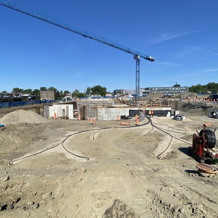 Projet École secondaire Lasalle, 50 puits de géothermie conventionnel de 500’.