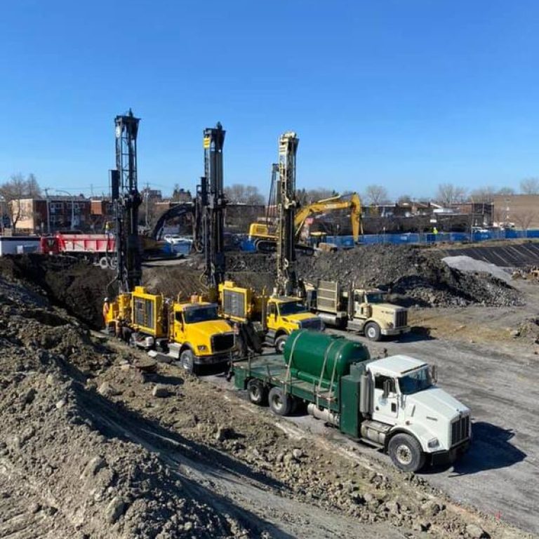 Projet École secondaire Lasalle, 50 puits de géothermie conventionnel de 500’.
